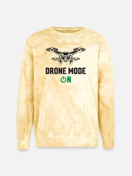 Drone Mode: On - Unisex Colorblast Crewneck Sweatshirt - citrine