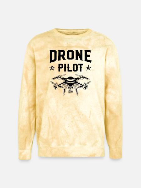 Drone Pilot - Unisex Colorblast Crewneck Sweatshirt - citrine