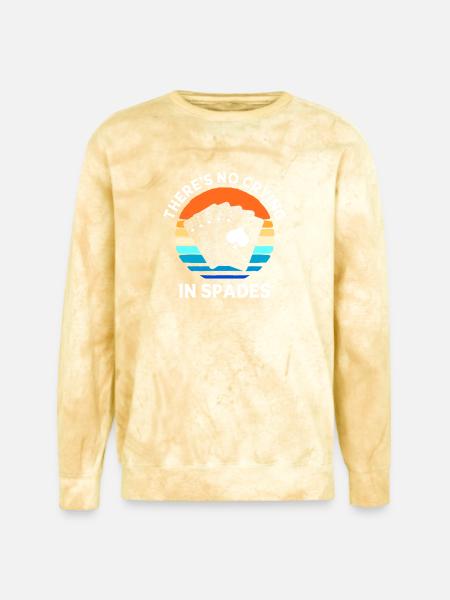 Spades Card Game Poker Player - Unisex Colorblast Crewneck Sweatshirt - citrine