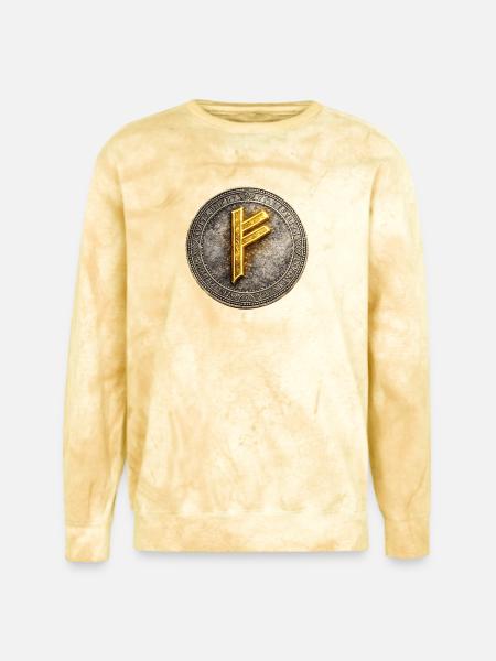 Rune Coin of Dawn - Unisex Colorblast Crewneck Sweatshirt - citrine