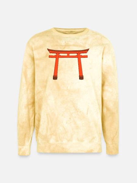 Vivid Torii Gate - Unisex Colorblast Crewneck Sweatshirt - citrine