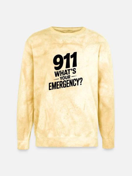 911 What's Your Emergency? - Unisex Colorblast Crewneck Sweatshirt - citrine