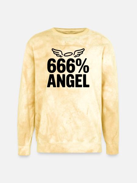 666% Angel - Unisex Colorblast Crewneck Sweatshirt - citrine