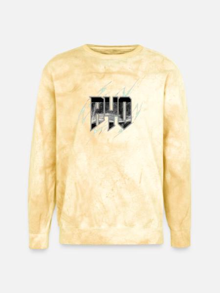 Electric WU Glyph with Lightning - Unisex Colorblast Crewneck Sweatshirt - citrine