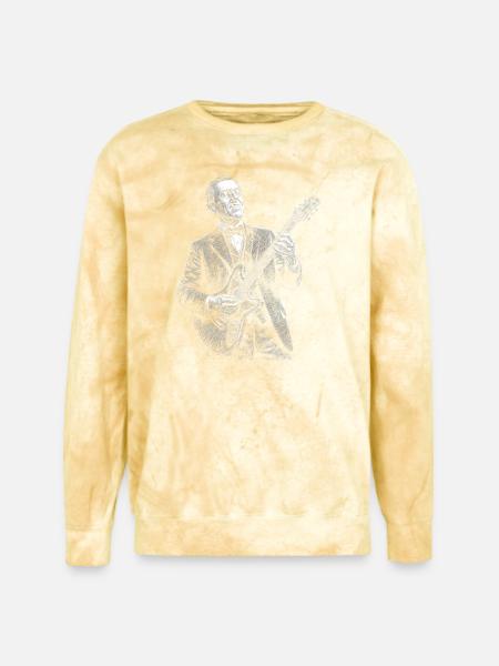 Woodrow Wilson Midnight Jazz Maestro - Unisex Colorblast Crewneck Sweatshirt - citrine