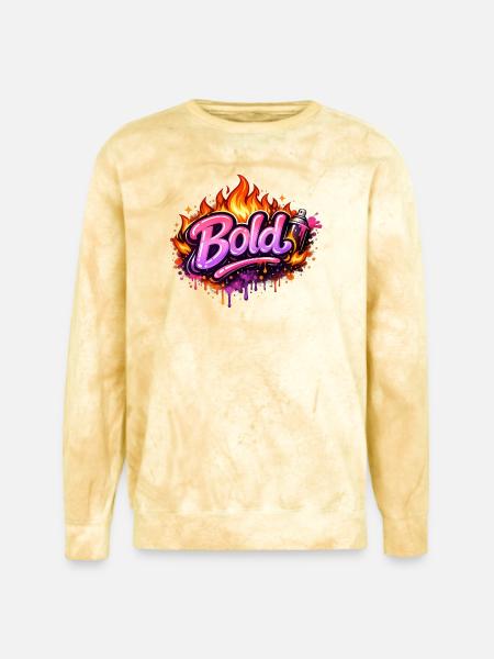 Bold Graffiti Fire Art - Unisex Colorblast Crewneck Sweatshirt - citrine