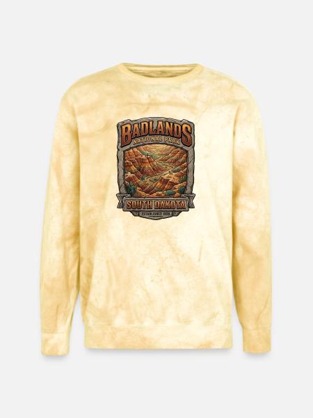 Badlands National Park Tee - Unisex Colorblast Crewneck Sweatshirt - citrine