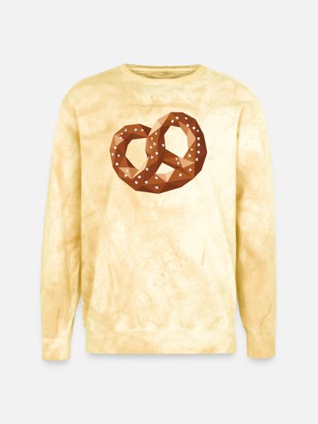 Geometric Pretzel – Pretzel Snack Design - Unisex Colorblast Crewneck Sweatshirt - citrine