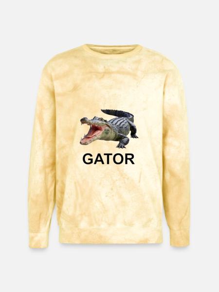 Gator shirt - Unisex Colorblast Crewneck Sweatshirt - citrine