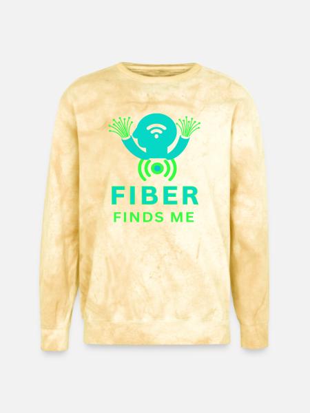 Fiber_Finds_Me_-_sized - Unisex Colorblast Crewneck Sweatshirt - citrine