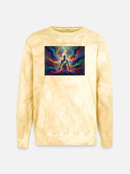 Flash Aura - Unisex Colorblast Crewneck Sweatshirt - citrine