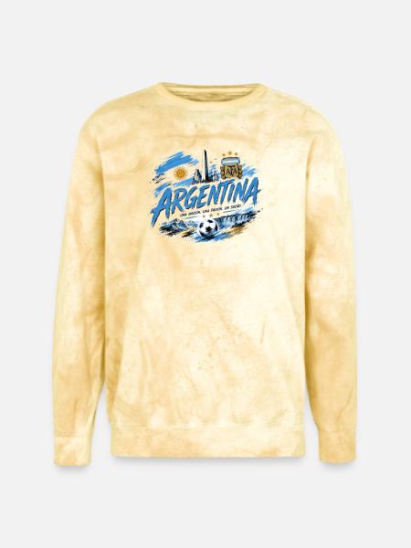 Sky Blue Glory - Unisex Colorblast Crewneck Sweatshirt - citrine