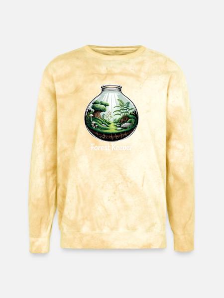 Forest Keeper Mossarium Terrarium - Unisex Colorblast Crewneck Sweatshirt - citrine