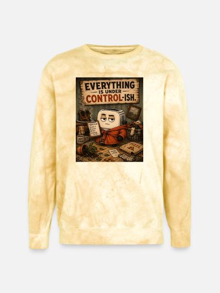 Everything Under Controlish - Unisex Colorblast Crewneck Sweatshirt - citrine