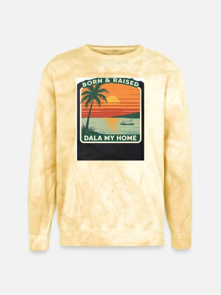 Born & Raised Dala My Home - Unisex Colorblast Crewneck Sweatshirt - citrine