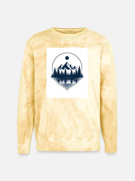 Silent Pines - Unisex Colorblast Crewneck Sweatshirt - citrine