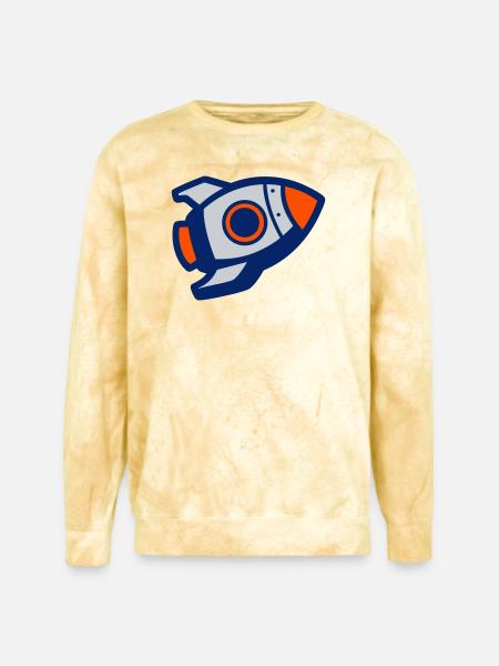 Launching Rocket Silhouette - Unisex Colorblast Crewneck Sweatshirt - citrine