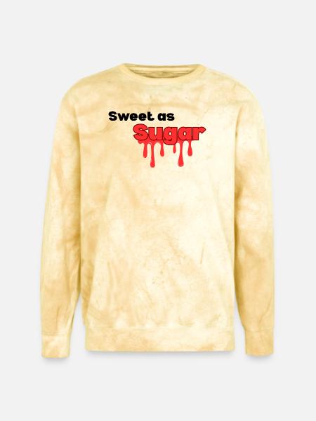 Sweet_as_sugar typography design - Unisex Colorblast Crewneck Sweatshirt - citrine