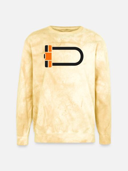 Bicycle U Lock Graphic - Unisex Colorblast Crewneck Sweatshirt - citrine
