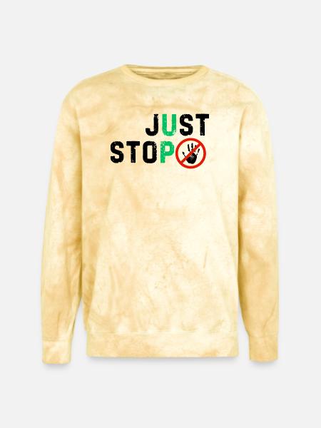 Just stop anything bad - Unisex Colorblast Crewneck Sweatshirt - citrine