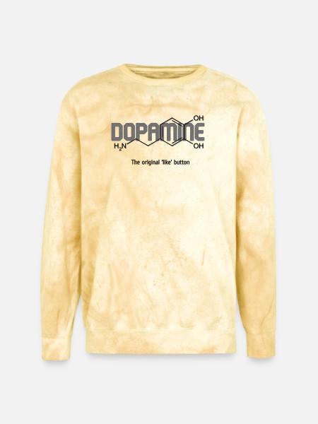 Dopamine Likewave Logo - Unisex Colorblast Crewneck Sweatshirt - citrine