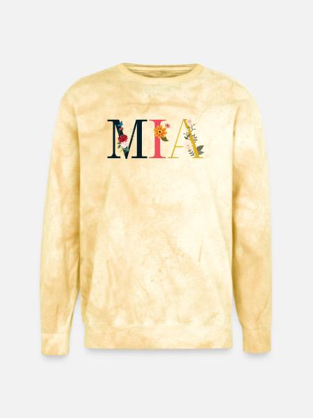 Mia - Unisex Colorblast Crewneck Sweatshirt - citrine