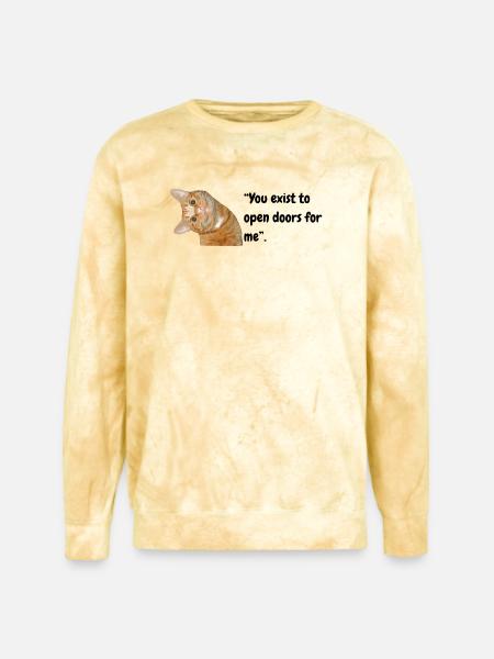 Peekaboo Orange Tabby - Unisex Colorblast Crewneck Sweatshirt - citrine