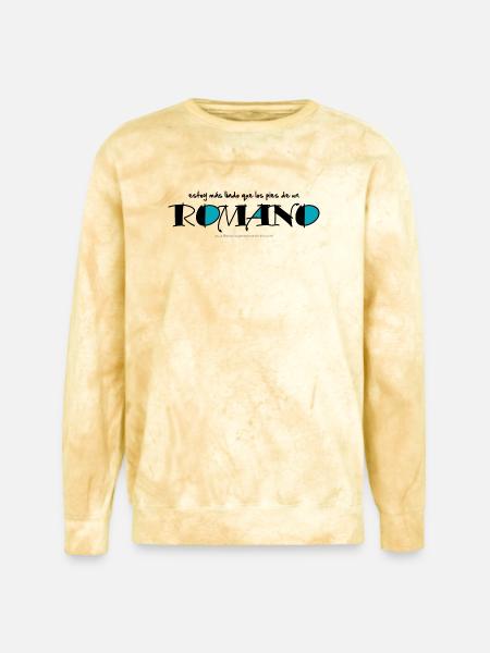 Los pies de un romano - Unisex Colorblast Crewneck Sweatshirt - citrine