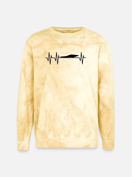 Alligator Heartbeat - Unisex Colorblast Crewneck Sweatshirt - citrine