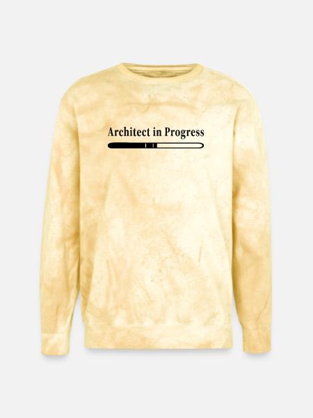 Architect in Progress – Minimal Architecture - Unisex Colorblast Crewneck Sweatshirt - citrine