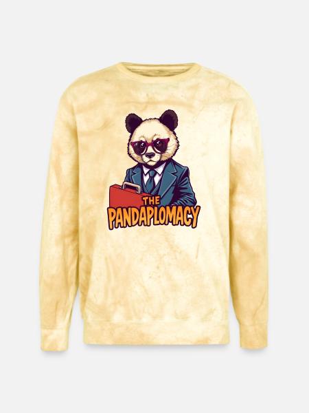 Pandaplomacy Suit Style - Unisex Colorblast Crewneck Sweatshirt - citrine