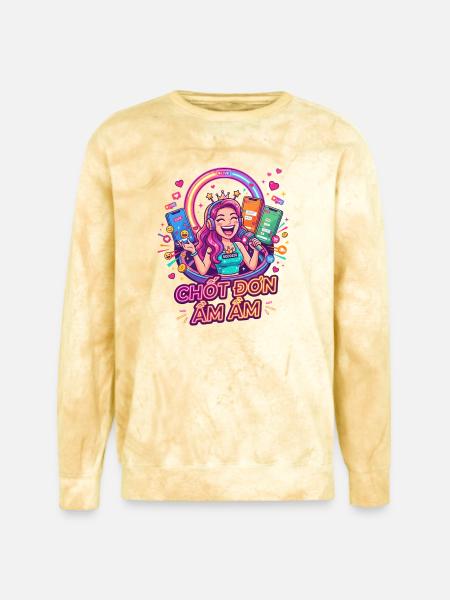 Neon Goddess Streamer - Unisex Colorblast Crewneck Sweatshirt - citrine