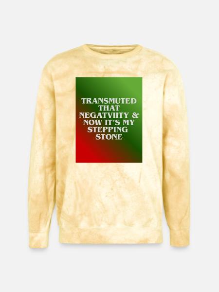 Transmuted Negativity Stepping Stone - Unisex Colorblast Crewneck Sweatshirt - citrine
