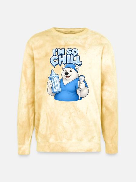 sonographers are so chill - Unisex Colorblast Crewneck Sweatshirt - citrine