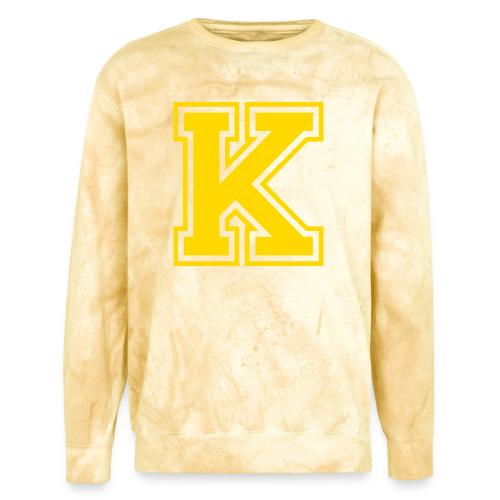 Letter k – Capital Athletic Alphabet Monogram - Unisex Colorblast Crewneck Sweatshirt
