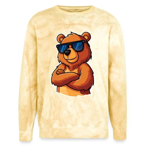 Cool Bear Sunglasses Cartoon Design - Unisex Colorblast Crewneck Sweatshirt