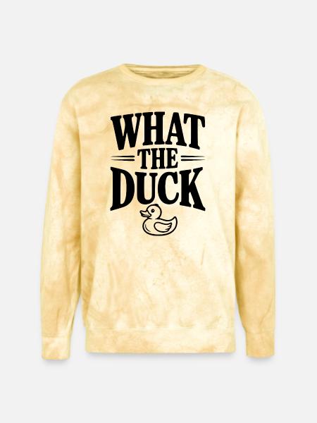 What The Duck - Unisex Colorblast Crewneck Sweatshirt - citrine