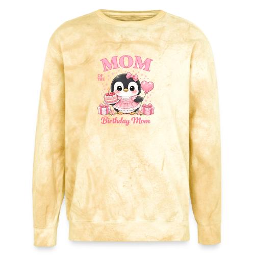 Cute Penguin Birthday Mom Kawaii Cake Balloon Gift - Unisex Colorblast Crewneck Sweatshirt