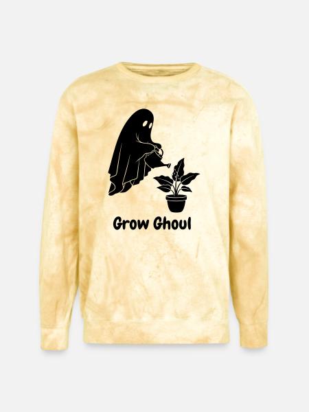 Grow Ghoul - Unisex Colorblast Crewneck Sweatshirt - citrine