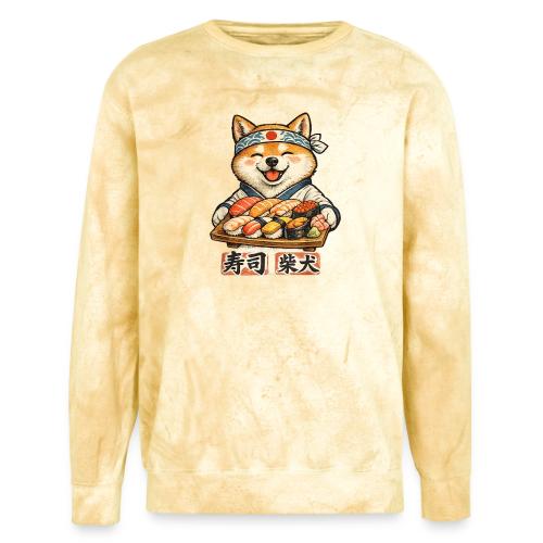 Funny Shiba Inu Sushi Kawaii Dog Tee - Unisex Colorblast Crewneck Sweatshirt
