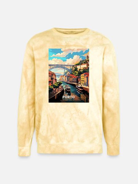 Porto Portugal Travel - Unisex Colorblast Crewneck Sweatshirt - citrine