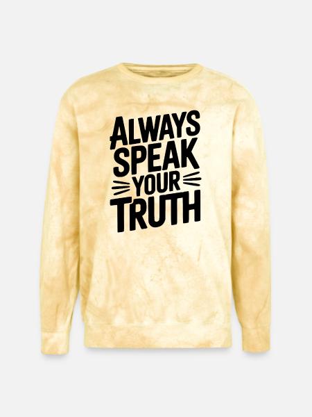 Always Speak Your Truth - Unisex Colorblast Crewneck Sweatshirt - citrine