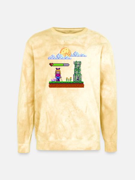 Pixel Heroine Art Design - Unisex Colorblast Crewneck Sweatshirt - citrine