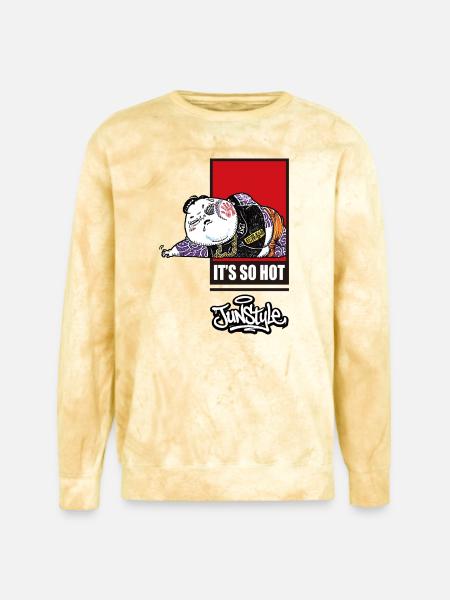 JunStyle Premium Streetwear Fury Heatwave 08 - Unisex Colorblast Crewneck Sweatshirt - citrine