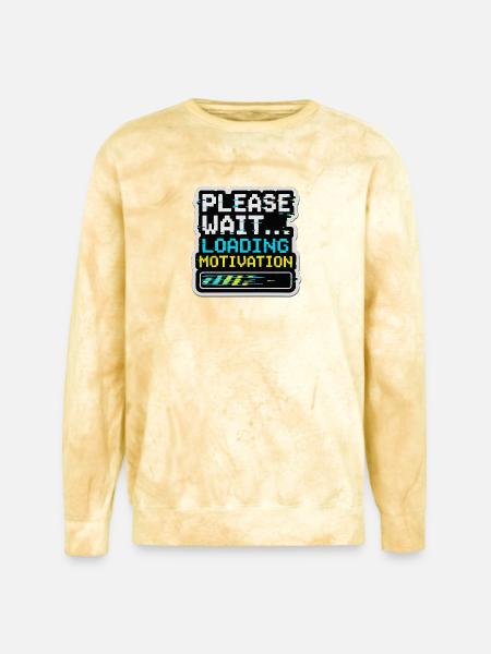 Please Wait Loading Motivation - Unisex Colorblast Crewneck Sweatshirt - citrine