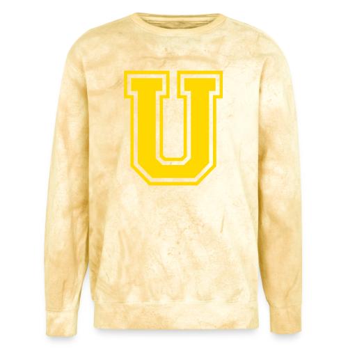Letter U – Capital Athletic Alphabet Monogram - Unisex Colorblast Crewneck Sweatshirt
