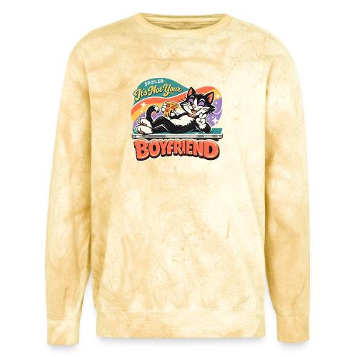 Sassy Cat Pride Pizza Retro Comic - Unisex Colorblast Crewneck Sweatshirt