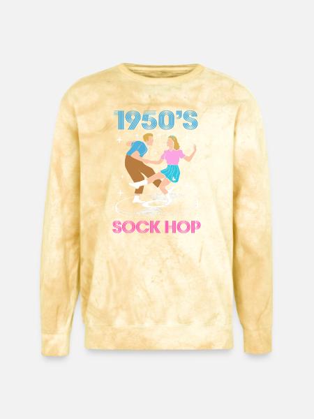 Sock Hop 1950s Dance Party - Unisex Colorblast Crewneck Sweatshirt - citrine