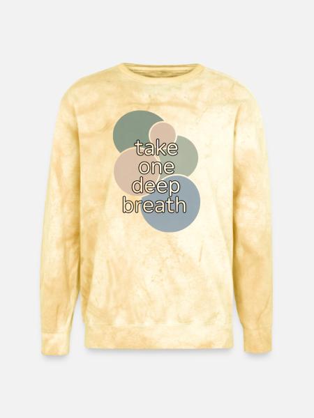 Pastel Circle Breath Reminder - Unisex Colorblast Crewneck Sweatshirt - citrine