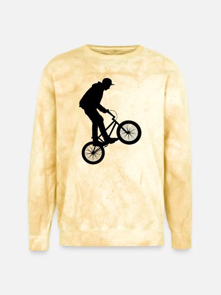 design BMX black - Unisex Colorblast Crewneck Sweatshirt - citrine